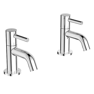 Image of Ideal Standard Ceraline Basin Pillar Taps, BC184AA Chrome