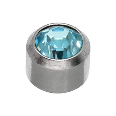 Image of Caflon Blu White Stainless March Birthstone Studs
