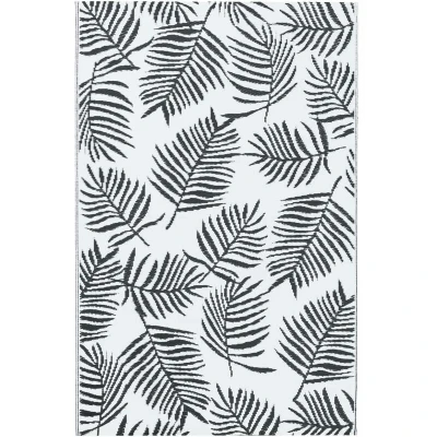 Image of vidaXL Outdoor Carpet ARAKIL White and Black 80x150 cm PP