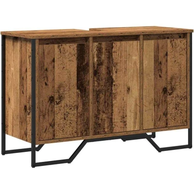 Image of vidaXL Bathroom Sink Cabinet Old Wood 91x35x60 cm Engineered