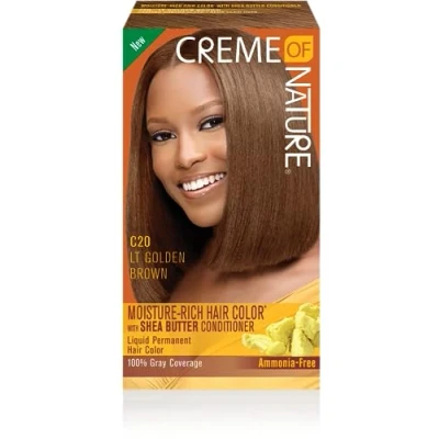 Image of Creme of Nature Liquid Hair Color, Golden Brown C20