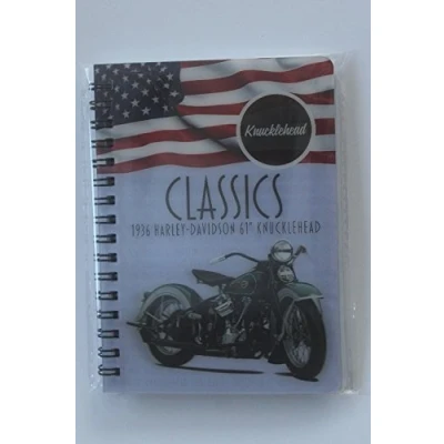 Image of FAITHFUL FRIENDS HARLEY DAVIDSON KNUCKLEHEAD Notebook AMAZING 3D EFFECT