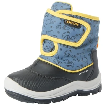 Image of Geox Baby Flannel Boy B ABX Ankle Boot, Dk Avio Yellow, 3.5 UK Child
