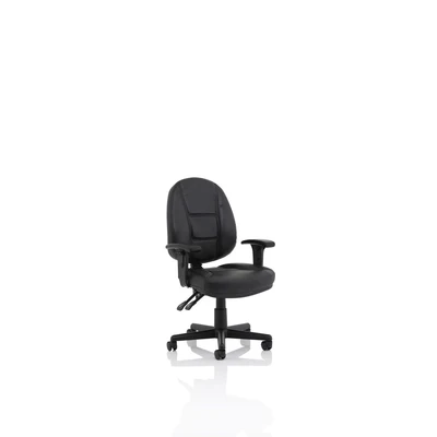 Image of Jackson Black Leather High Back Executive Chair Height Adjustable Arms