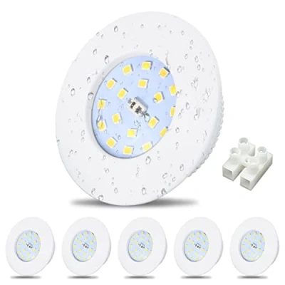Image of Allesgute 6X LED Downlights Ultra Slim Recessed Lights 5W Spotlights IP44 Down White Kitchen Bathroom Ceiling Spot Light Cool 240V