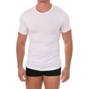 Image of Bikkembergs Mens Fashion Bamboo short sleeve T shirt BKK1UTS03SI man White Viscose Size Small