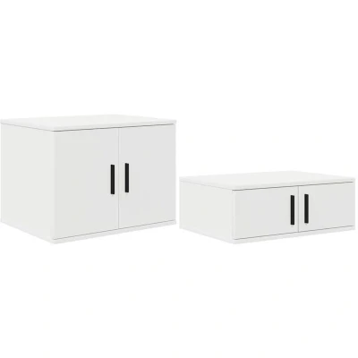 Image of vidaXL Storage Cabinet White 127x41x40 cm Engineered Wood