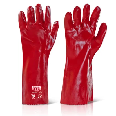 Image of PVC Gauntlet Red 16 Pack of 10