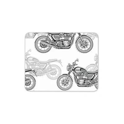 Image of Destination Vinyl ltd Retro Motorcycle Mouse Mat Pad Bike Biker Motorbike Dad Gift Computer #8187