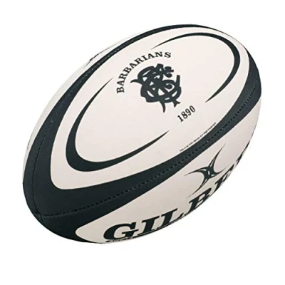 Image of Gilbert Barbarians Replica Mini Rugby Ball White/Black