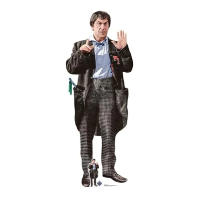 Image of Star Cutouts SC4402 Second Doctor Who Patrick Troughton Cardboard Cutout with Mini