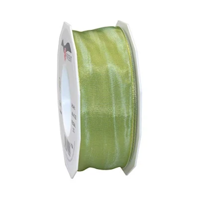 Image of Präsent Lyon Wired Taffeta Ribbon Pistachio 40 mm Width, 25 m Length