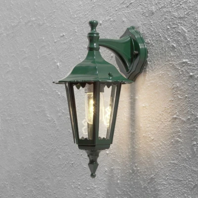 Image of Konstsmide Firenze outdoor wall light, hanging, 36 cm, green