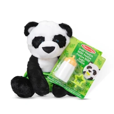 Image of Melissa &amp; Doug Baby Panda Stuffed Animal, Soft Toy, All Ages, Gift for Boy or Girl
