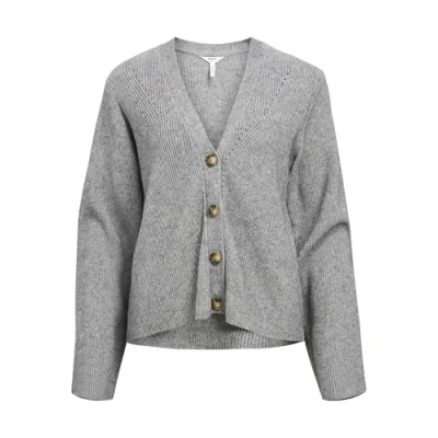 Image of Object Objditte Cardigan, Women&#039;s, Size: Large, Medium grey melange