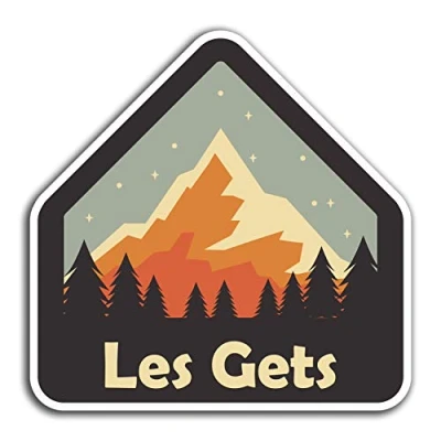 Image of 2 x 10cm Les Gets France Vinyl Stickers Travel Sticker Laptop Luggage #32320 (10cm Wide)