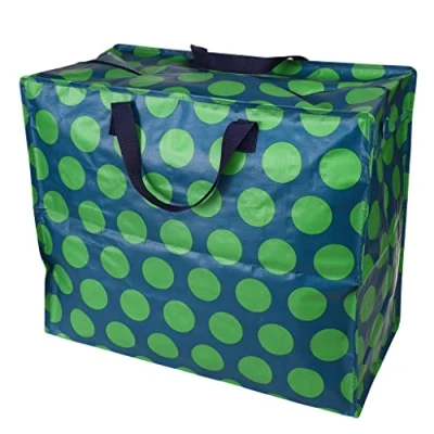 Image of Green On Blue Spotlight Jumbo Storage Bag