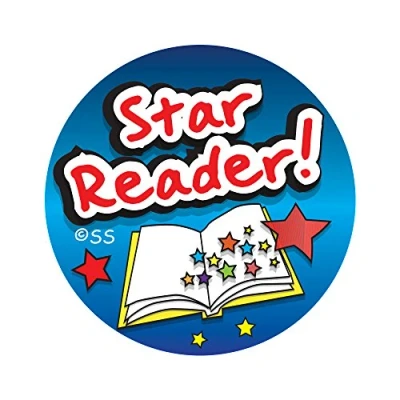 Image of SuperStickers &#039;Star Reader!&#039; 28mm Stickers. Pack of 125.