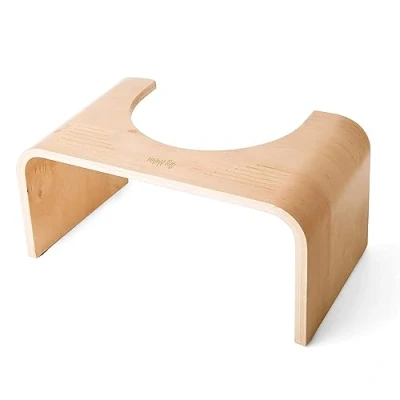 Image of Hey Nature HOCA Wooden Toilet Stool, Medically Tested Poop Stool for Adults, Made of FSC Wood, Bathroom Against Haemorrhoids, Constipation, IBS Wood Complete, Painless BM, Poo