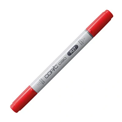 Image of Copic Ciao Coloured Marker Pen (R 27) Cadmium Red, For Art &amp; Crafts, Colouring, Graphics, Highlighter, Design, Anime, Professional Beginners, Supplies Colouring Books