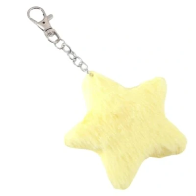 Image of FUXIU Cute Plush Five pointed Star Charm Keychain Soft Stuffed Ornament Keyring Lovely Pendants for Purse Bag Backpack Handbag