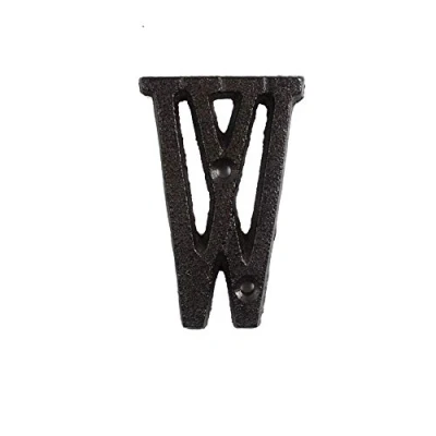 Image of ausuky Cast Iron Retro Metal Alphabet Letters Numbers Sign Address Door Cafe Wall Decor A to Z,0 9 (W)