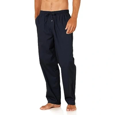 Image of Amazon Essentials Men&#039;s Straight Fit Woven Pyjama Bottoms, Navy, XL
