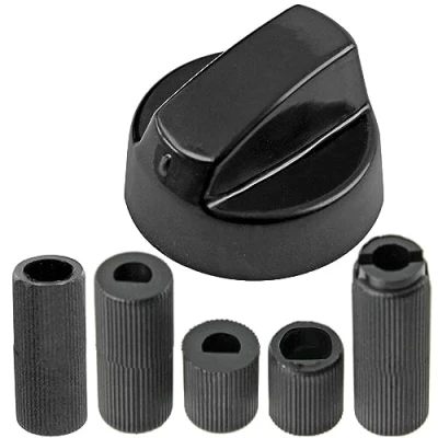Image of SPARES2GO Control Knob Dial Switch for Air Fryer Mini Oven Multi Cook Slow Cooker (Black)