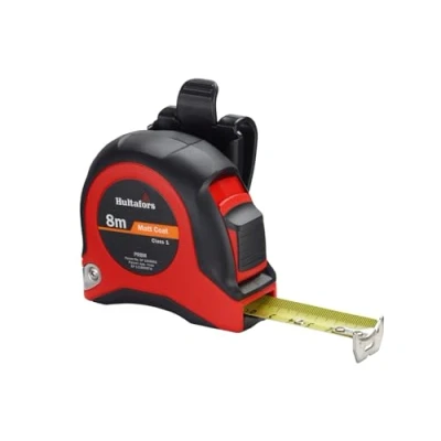 Image of Hultafors 350303 &quot;PR 8M&quot; Short Steel Tape Black/Red