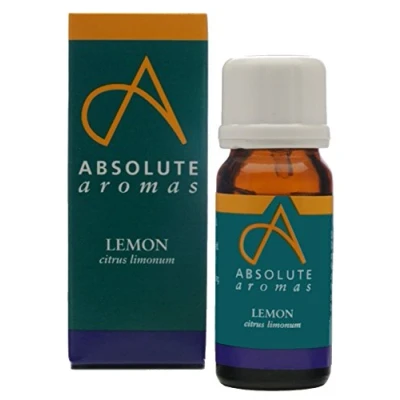 Image of Absolute Aromas Lemon Essential Oil 10ml 100% Pure, Natural, Undiluted, Vegan and Cruelty Free for use in Diffusers Aromatherapy Blends