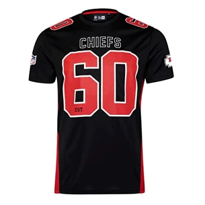 Image of New Era Kansas City Chiefs NFL Established Number Mesh Tee Black T Shirt