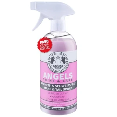 Image of HORSEANDANGELS Mane Spray for Horses Fragrance Tail Gloss Volume, Easy Combing, Quick Detangling, Almond Blossom Horse Accessories &amp; Care