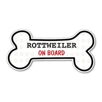 Image of Funny Dog Bone Sticker Rottweiler Vinyl Car Van Decal Pet Animal Lover