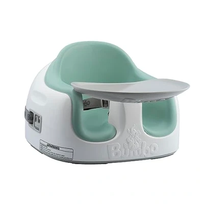 Image of Bumbo Booster Seat with Removable Tray for Toddlers &amp; Babies Between 6 to 36 Months Baby Dining Chair Safety Harness Multi Purpose Floor Hemlock