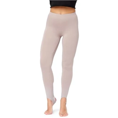 Image of Bellivalini Women&#039;s Thermal Leggings Lined with Foot Loop for Winter Warm Apre Ski BLV50 321 (Caffelatte, S)