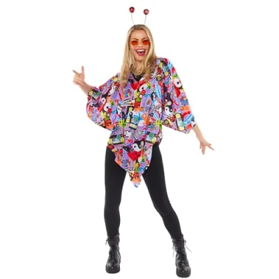 Image of amscan 9918540 Poncho Adults Festival Fancy Dress Costume One Size