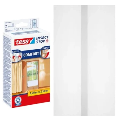 Image of tesa 55910 Insect Stop, Mosquito Fly And Screen For Doors 2 x 0.65m 2.5m (max) White