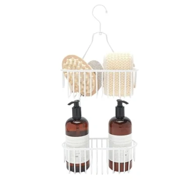 Image of simplywire 2 Tier Hanging Shower Caddy Rust Resistant White