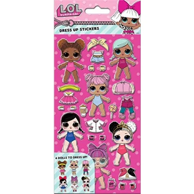 Image of Paper Projects L.O.L. Surprise Dress Up Stickers Reusable Chunky Foam Perfect for Craft Play,24.5cm x 11cm