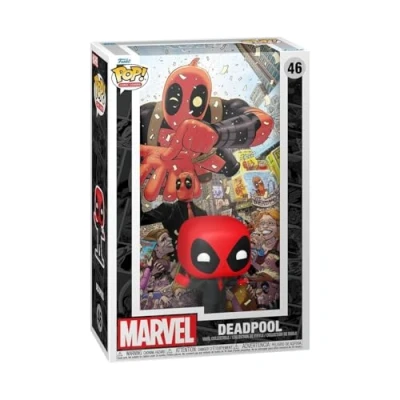 Image of Funko POP! Comic Cover: Marvel Skrull Deadpool (2025) #1 In Black Suit Comics Collectable Vinyl Figure Gift Idea Official Merchandise Toys for Kids &amp; Adults