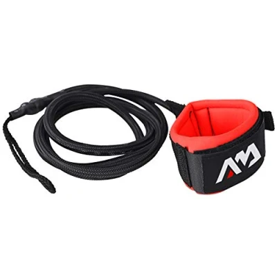 Image of Aqua Marina Paddle Board Standard Safety Leash, 244 cm Length x 5 mm Diameter, Black/Red