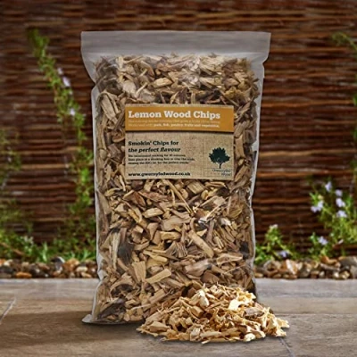 Image of LEMON BBQ Smoking/Smoker Wood Chips 3 Litre (24 Great Flavours available 100% Natural with nothing added) (Lemon)