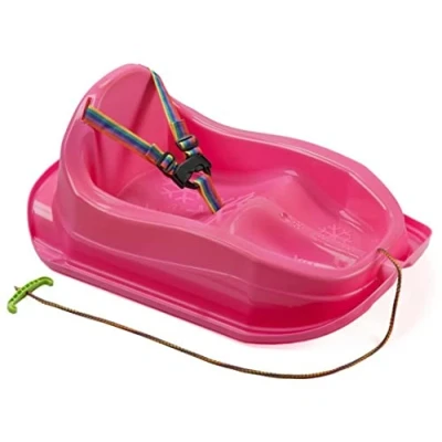 Image of Children&#039;s Sledge with Safety Belt up to 3 Years (Pink)