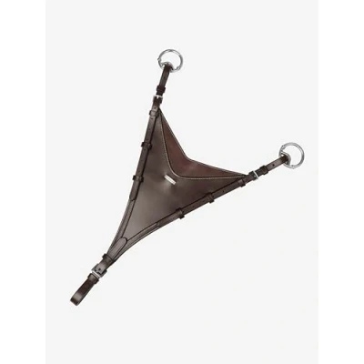 Image of LeMieux Bib Martingale Attachment Fully Adjustable Leather Havana/Silver Cob