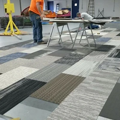Image of 20 x Mixed Colour Plank Carpet Tiles 5 SQM Heavy Duty Home Commercial Retail Office Shop Premium Flooring Rugs Floor Tile Hardwearing Anti Slip Covering, Random, Bitumen Backed