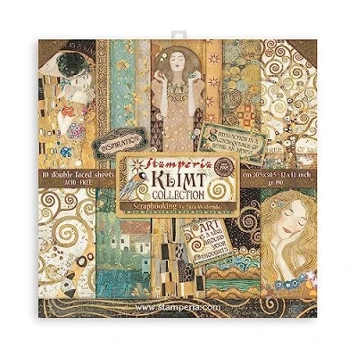 Image of Stamperia International, KFT Klimt Scrapbooking Pad 10 Sheets cm 30.5 x (12 12 inches), various, 30.5x30.5
