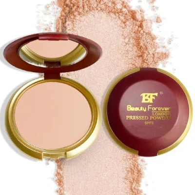 Image of Beauty Forever Pressed Powder, Lightweight Matte Finish Face Buildable &amp; Long Lasting Shine Control, 11gms (PP1001 Ivory)