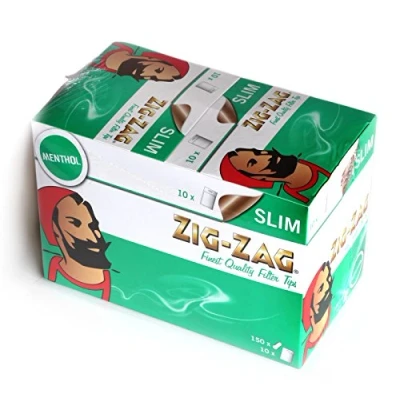 Image of Zig Zag MENTHOL FILTER TIPS 150&#039;s (10) BOX