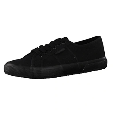 Image of Superga Unisex Cotu Classic Trainers Trainers, Total Black, 9 UK