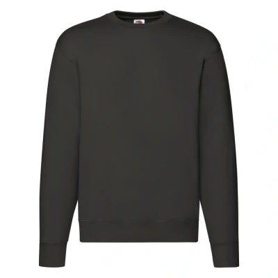 Image of Fruit of the Loom Mens Premium Set in Sweatshirt (Charcoal) Size X Large